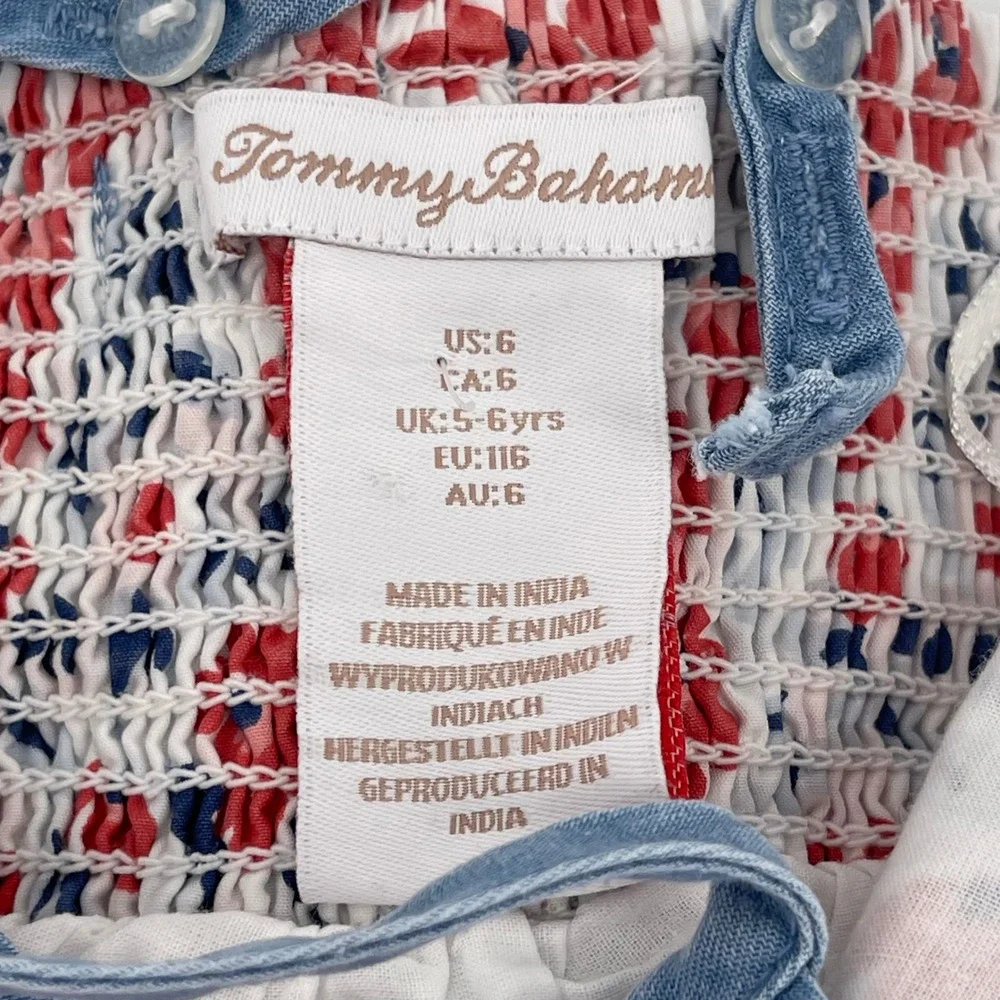 Tommy Bahama Floral‎ Sundress Tiered Sleeveless Casual Girl Size 6